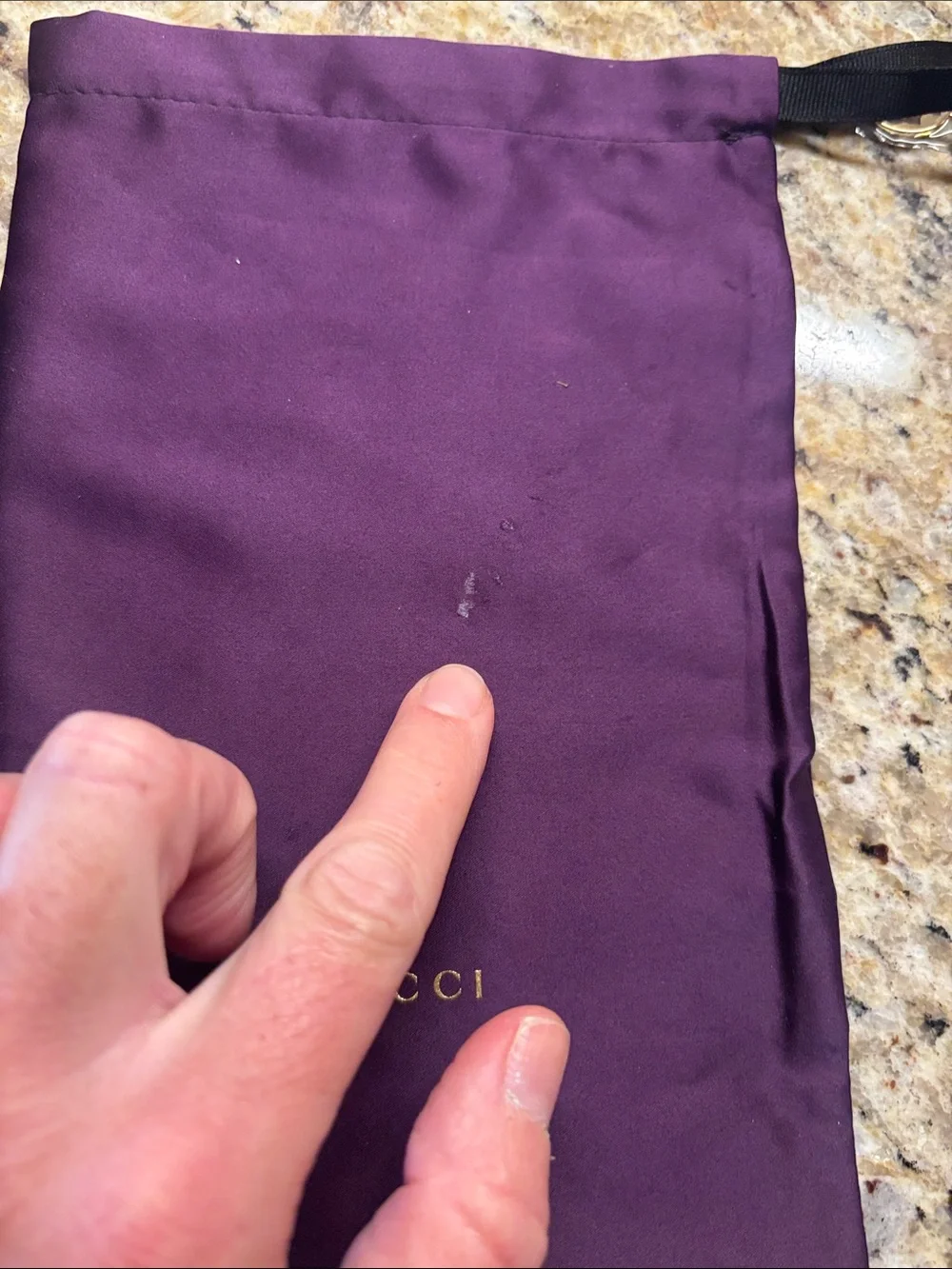 Designer Gucci Velvet Eyewear Case Gucci Plum Dust Bag and Tory Burch dust bag